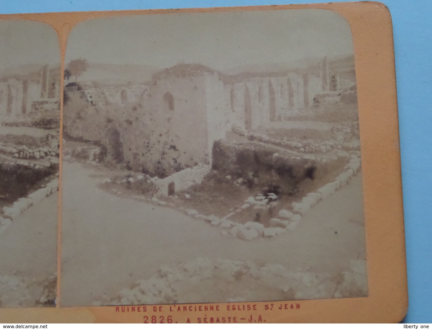 RUINES De L'ANCIENNE EGLISE ST. JEAN A Sébaste - J.A. ( 2826 ) Stereo Photo ( Voir Photo Pour Detail ) ! - Photos Stéréoscopiques