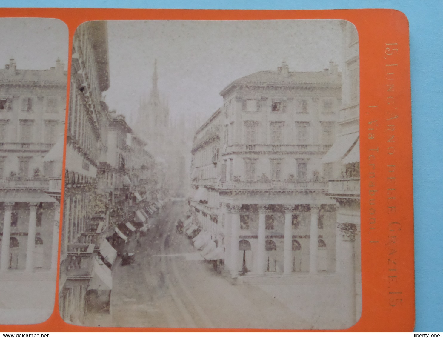 MILANO Corso Vittorio Emanuele ( 3830 ) Stereo Photo Maison Giacomo Brogi ( Voir Photo Pour Detail ) ! - Photos Stéréoscopiques