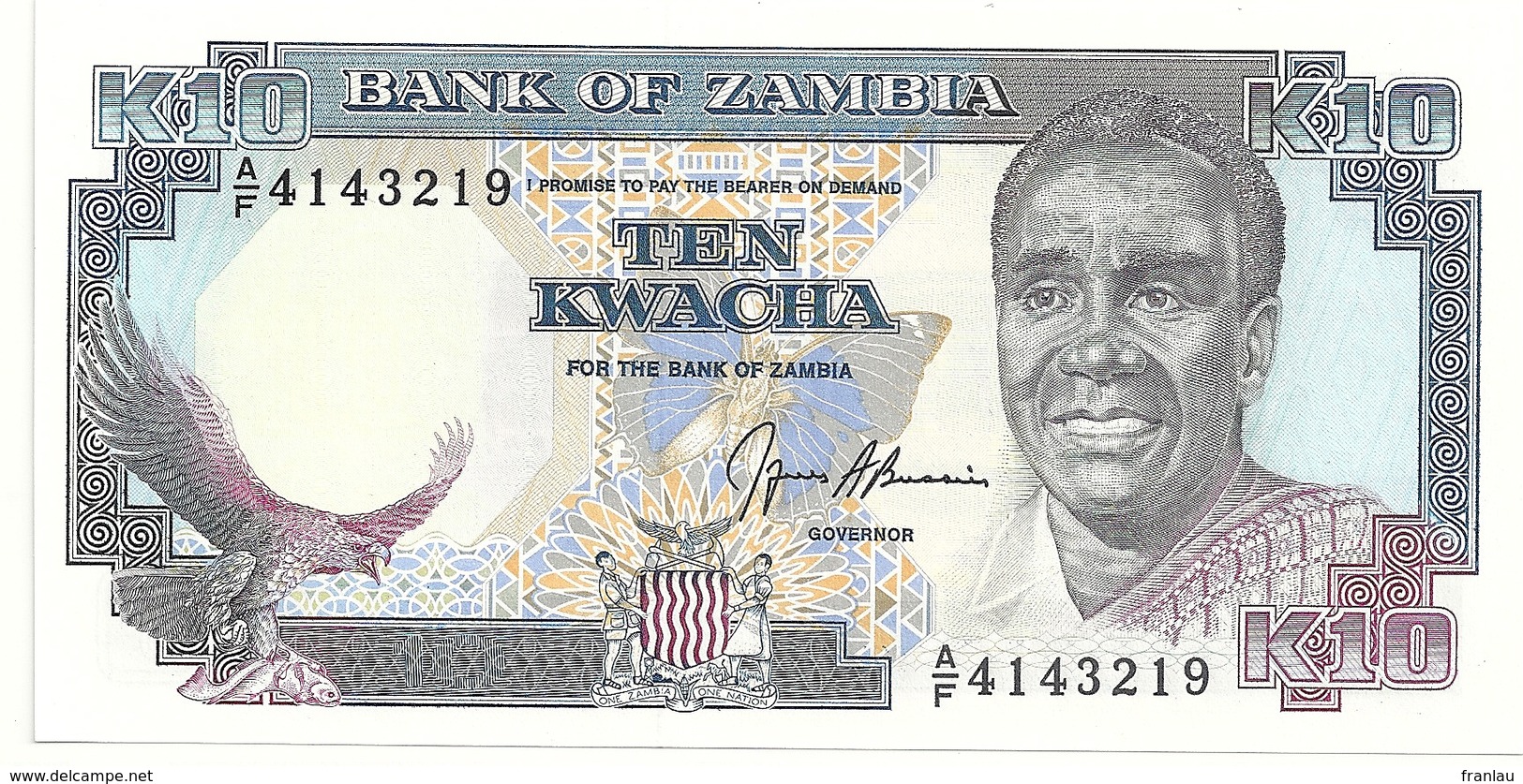 Zambie 10 Kwacha Unc - Zambie