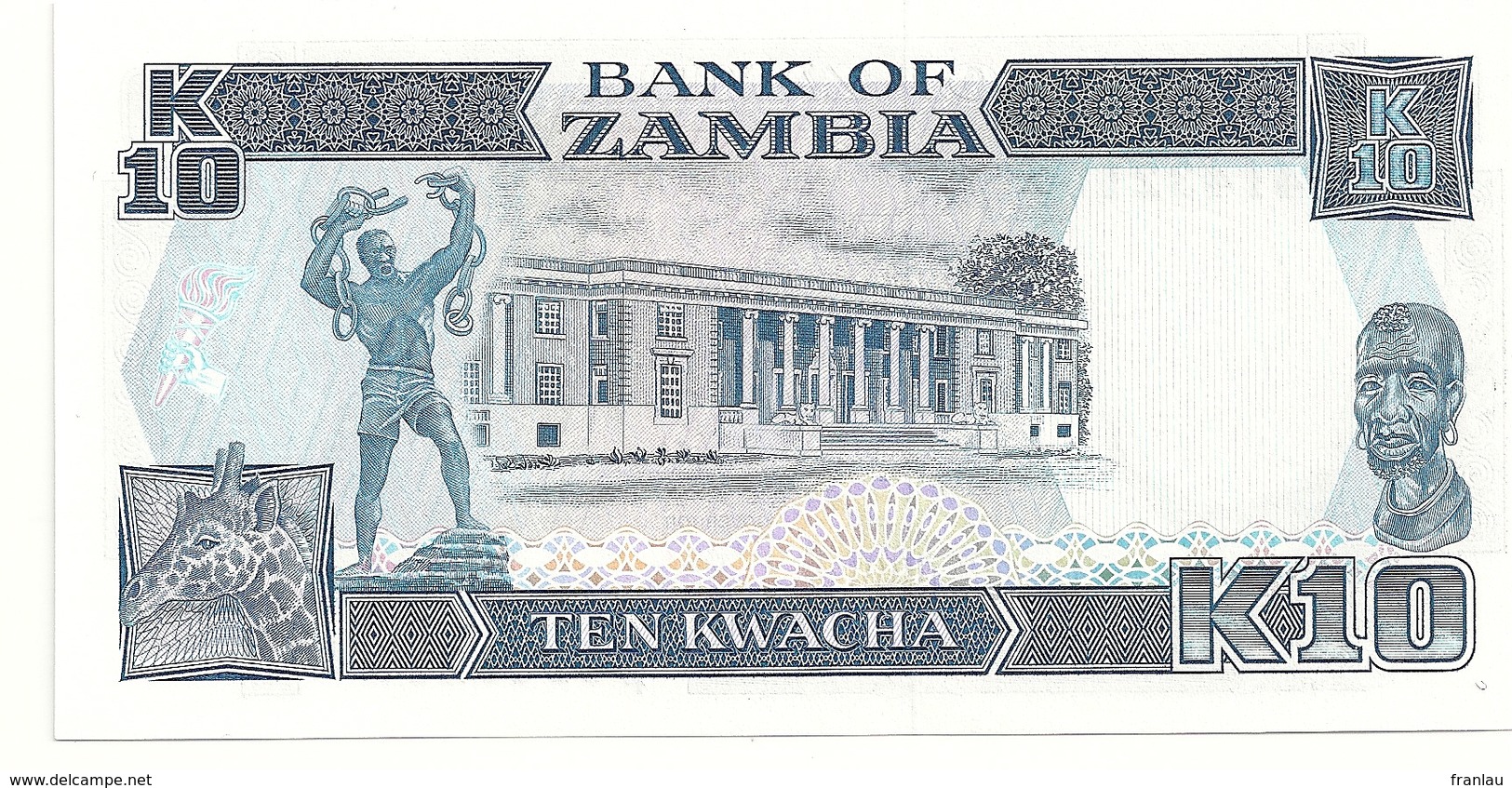 Zambie 10 Kwacha Unc - Zambie