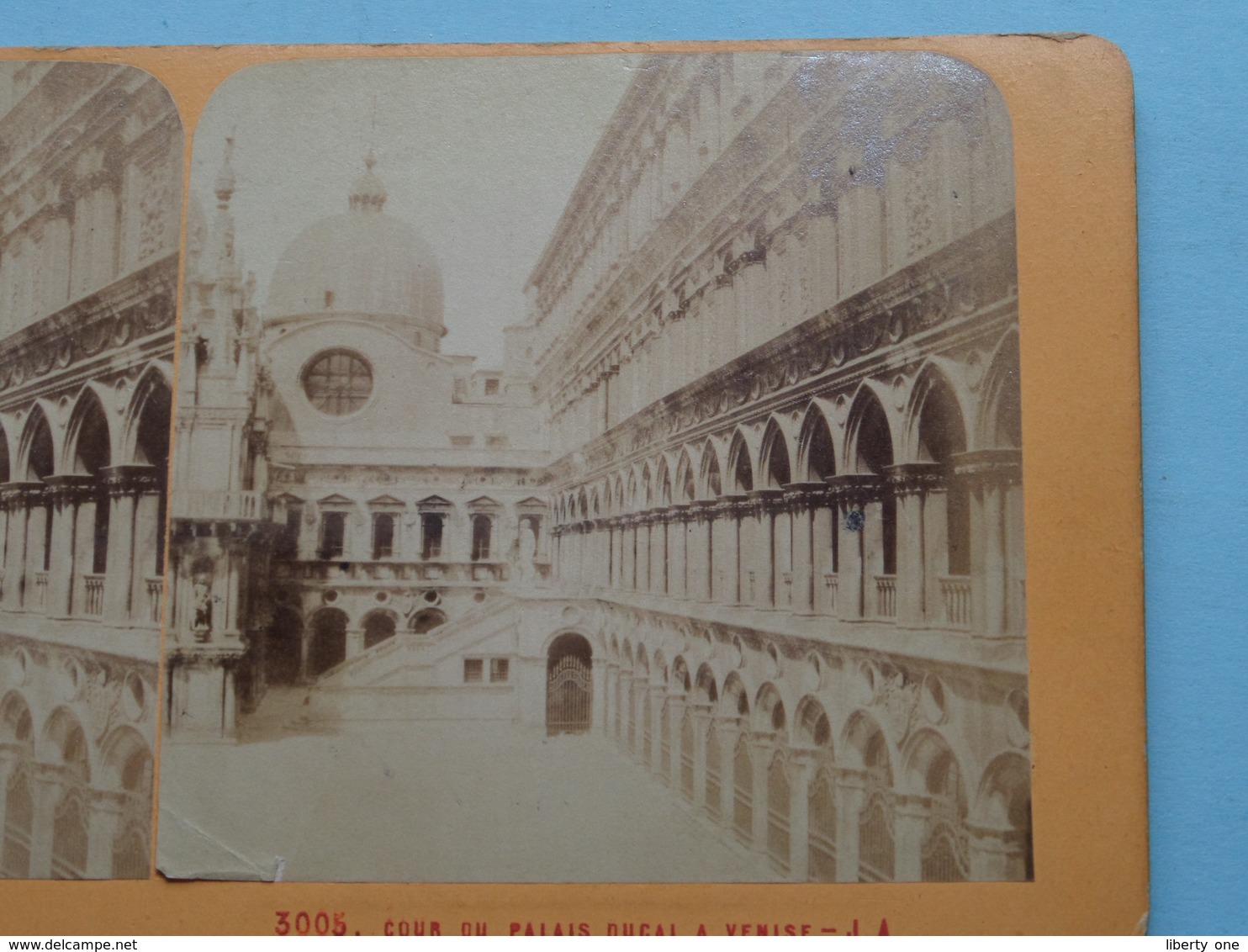 VENICE Venise COUR Du Palais DUCAL (3005) Stereo Photo J.A. ( Voir Photo Pour Detail ) ! - Photos Stéréoscopiques