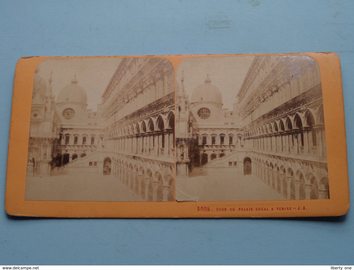 VENICE Venise COUR Du Palais DUCAL (3005) Stereo Photo J.A. ( Voir Photo Pour Detail ) ! - Photos Stéréoscopiques