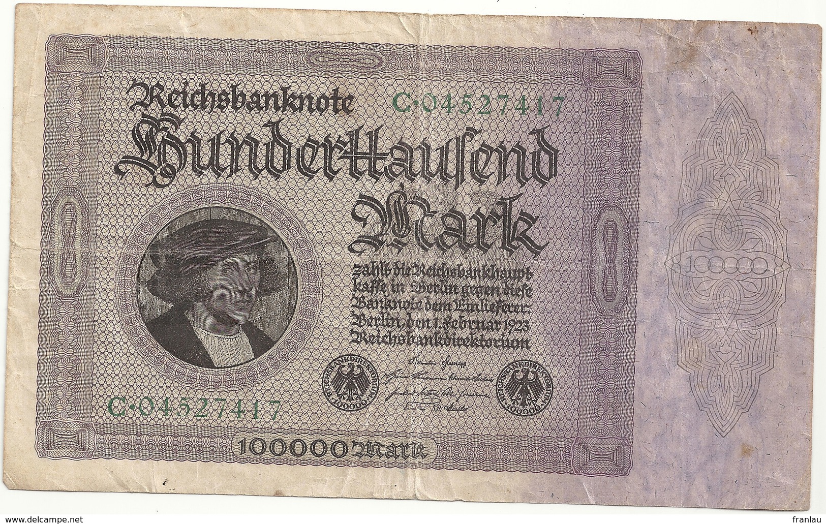 Allemagne 100000 Mark 1923 - 100000 Mark