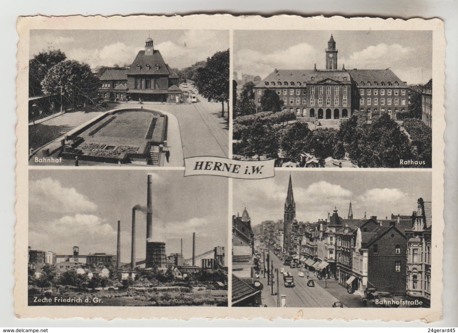 CPSM HERNE (Allemagne-Rhénanie Du Nord Westphalie) - 4 Vues - Herne