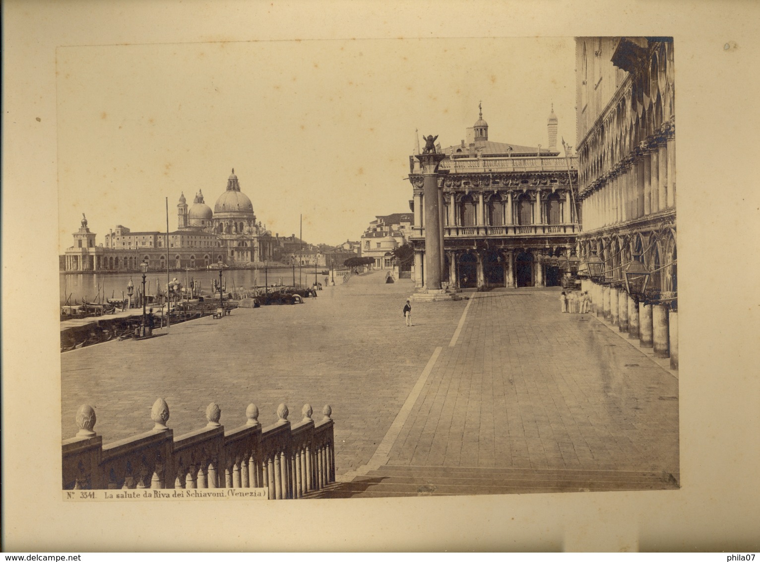 Italy - No. 3541 La Salute Da Riva Dei Schiavoni (Venezia). Dry Cancel Of Photograph, Photo Dimension 24.3x18.4 Cm / 4 S - Anciennes (Av. 1900)