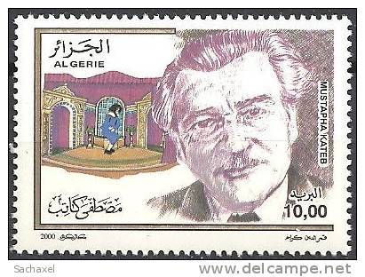 2000  Alg. N° 1258   Nf ** .  Mustapha Kateb Et Scène De Théatre. - Algeria (1962-...)