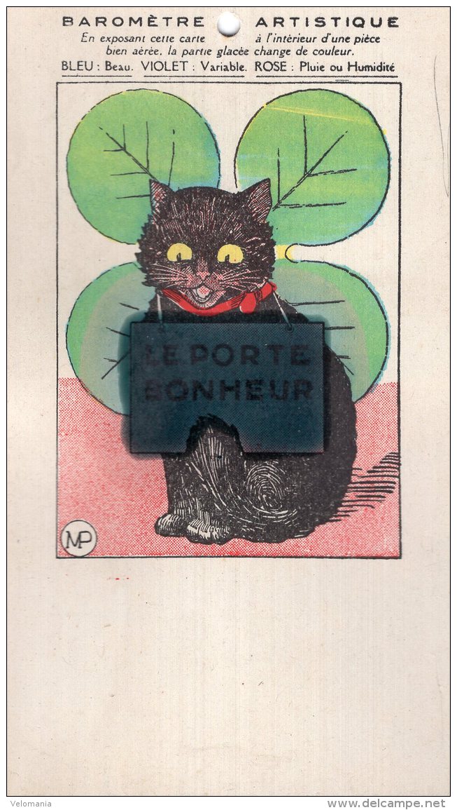 V12525 Cpa Illustrée Chat - Chats, Baromètre Artistique, Le Porte Bonheur - Chats