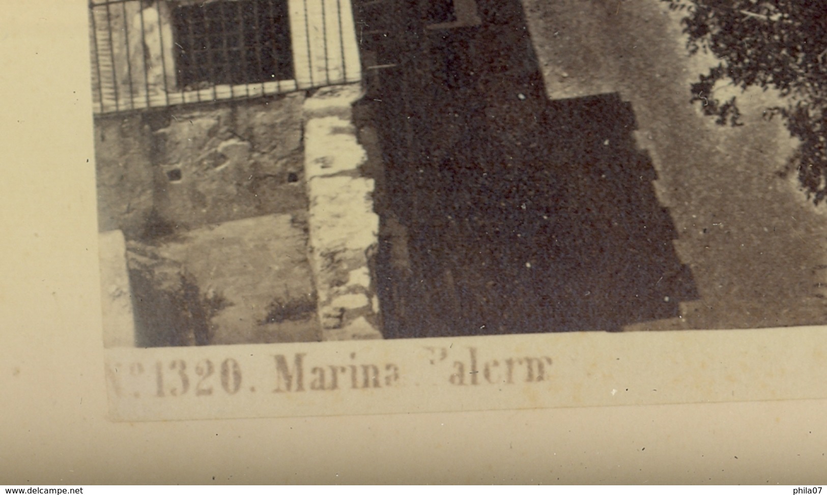 Italy - No. 1320 Marina Palermo. Dry Cancel Of Photograph, Photo Dimension 24.2x18.4 Cm / 4 Scans - Anciennes (Av. 1900)