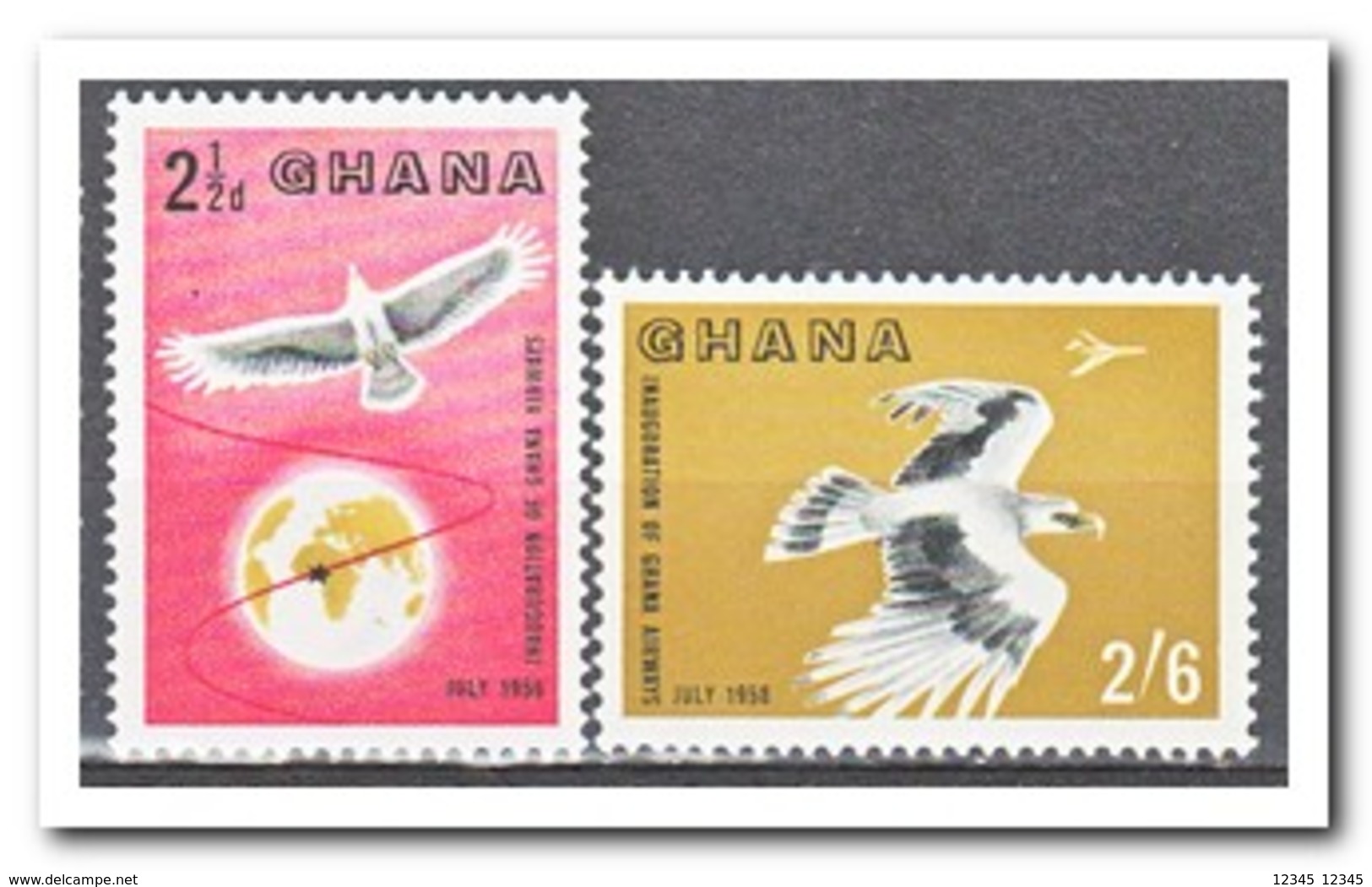 Ghana 1958, Postfris MNH, Birds, Airplanes - Ghana (1957-...)