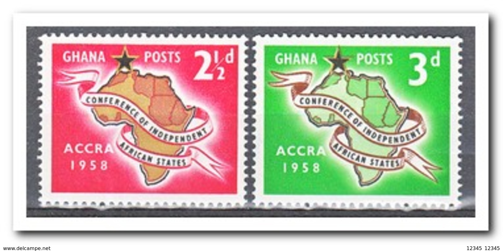 Ghana 1958, Postfris MNH, Conference Of Independent African States - Ghana (1957-...)