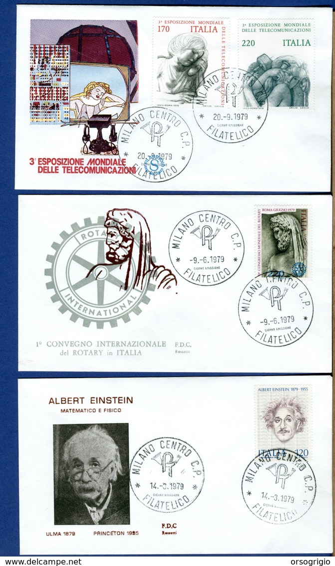 ITALIA - FDC - 1979 - EINSTEIN - ROTARY - TELECOMUNICAZIONI - FDC