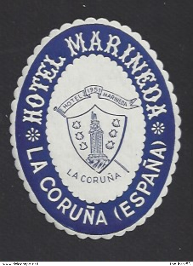 étiquette Valise  -  Hôtel Marineda à La Coruna  (La Corogne)   Espagne - Hotel Labels