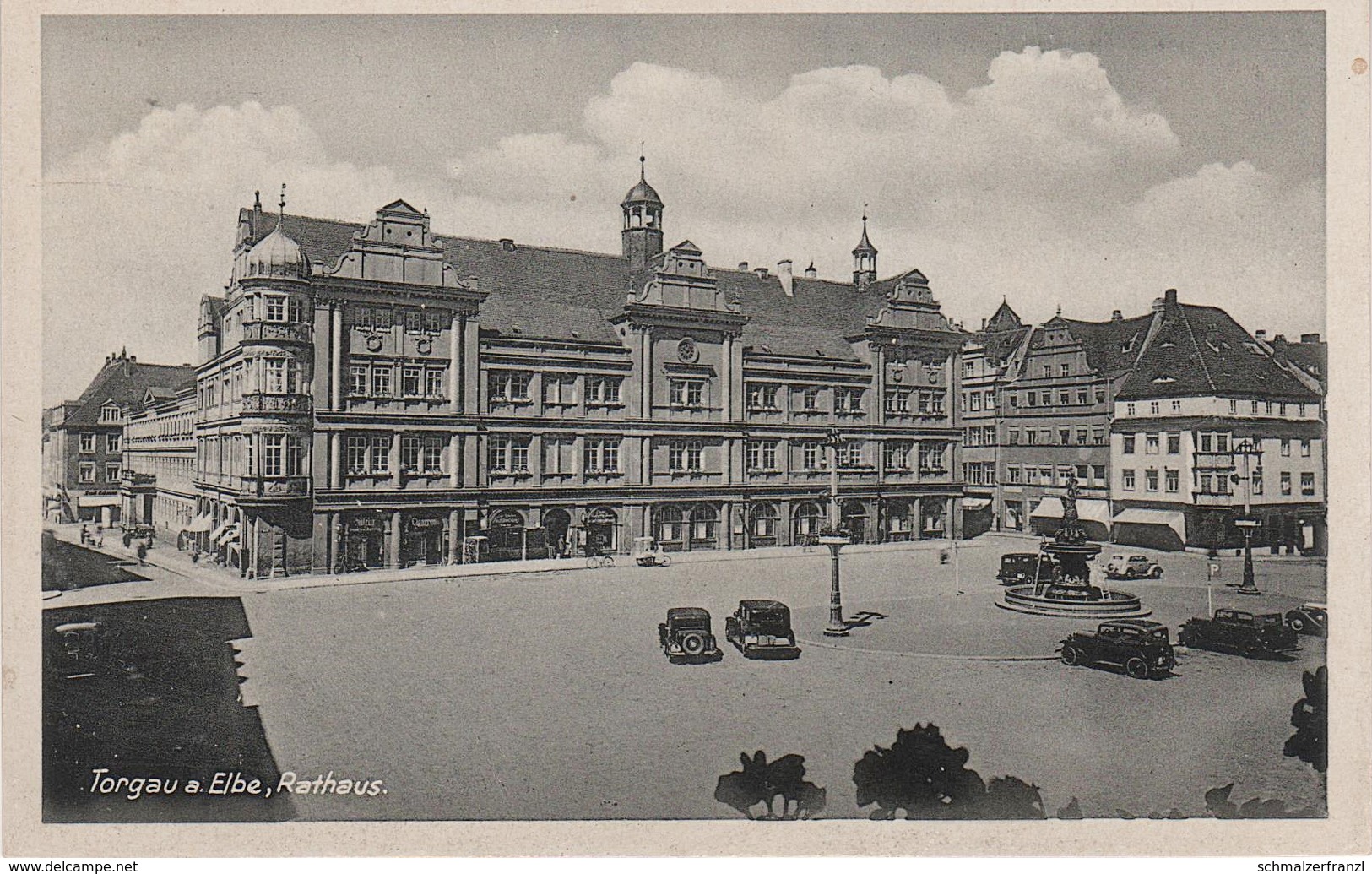 AK Torgau Elbe Rathaus Gaststätte Gasthof Zum Ersten Kulmbacher Bäckerstraße Markt A Scheffelstraße Leipziger Straße - Torgau