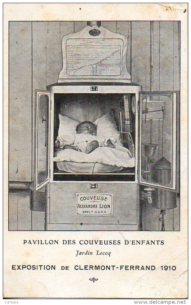 63 Exposition De CLERMONT-FERRAND 1910 Pavillon Des Couveuses D'Enfants - Jardin Lecoq - Clermont Ferrand