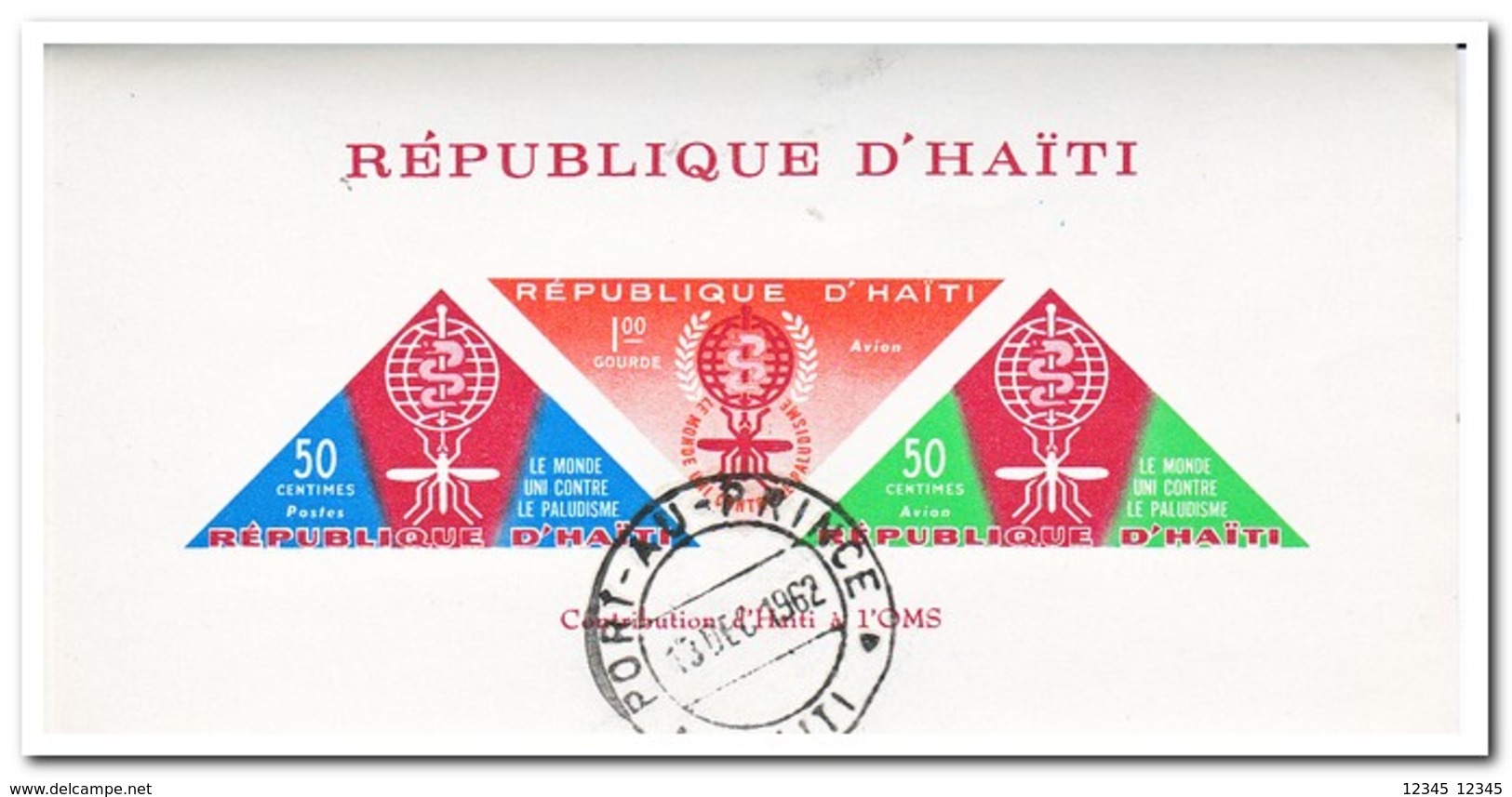 Haïti 1962, Gestempeld USED, Fight Against Malaria - Haïti