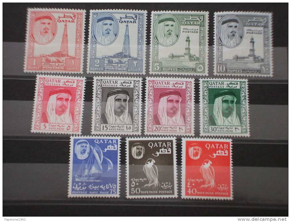 QATAR-1961 PITTORICA /uccello 11 VALORI - NUOVI(++) - TEMATICHE - Qatar