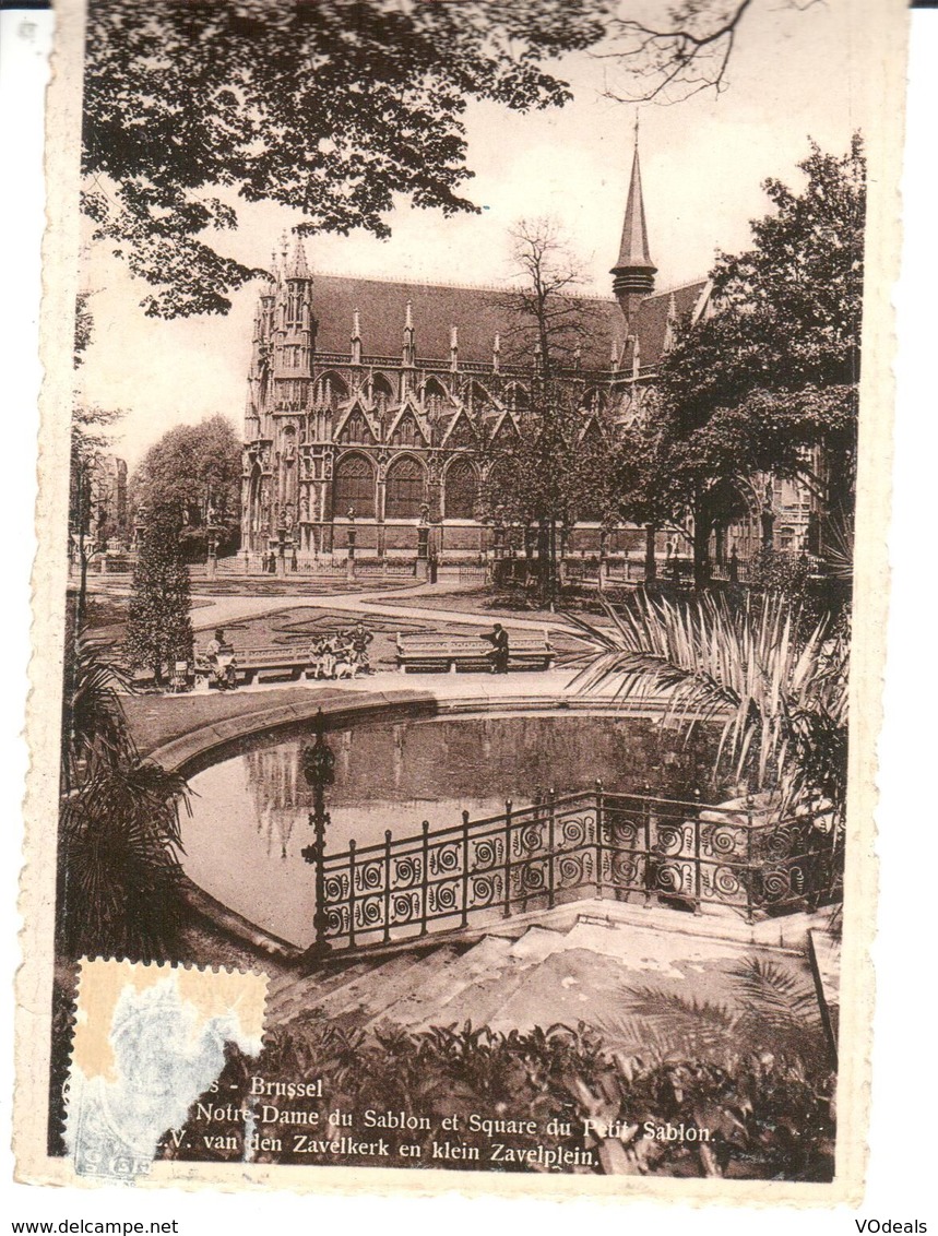 Bruxelles - CPA - Brussel - Notre Dame Du Sablon Et Square Du Petit Sablon - Panoramische Zichten, Meerdere Zichten