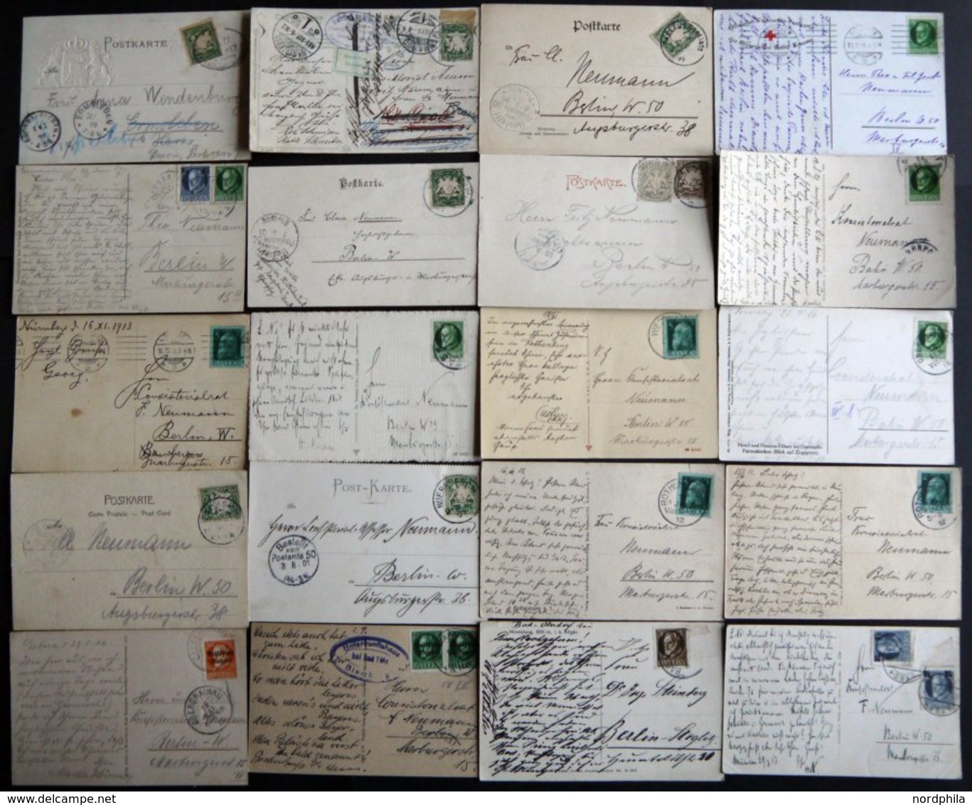 BAYERN 1889-1920, 20 Verschiedene Gebrauchte Ansichtskarten, Meist Pracht - Other & Unclassified