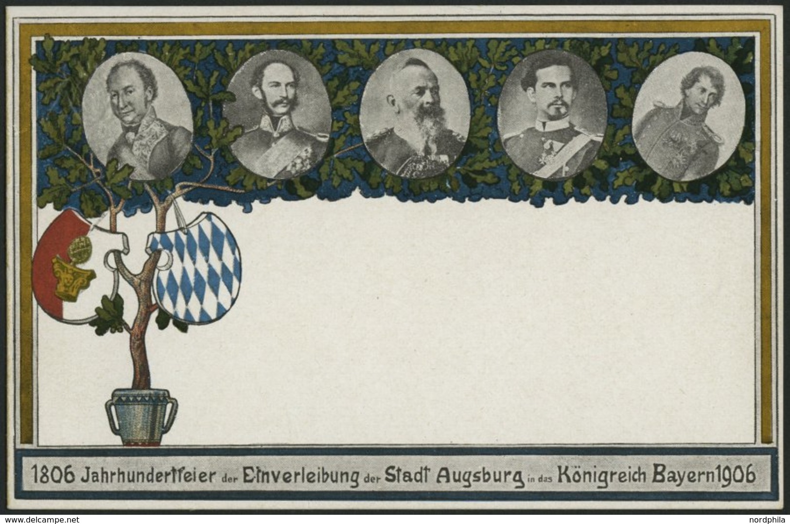 BAYERN PP 10C5/01 BRIEF, Privatpost: 1906, 2 Pf. Wappen Jahrhundertfeier, Ungebraucht, Prachtkarte - Altri & Non Classificati