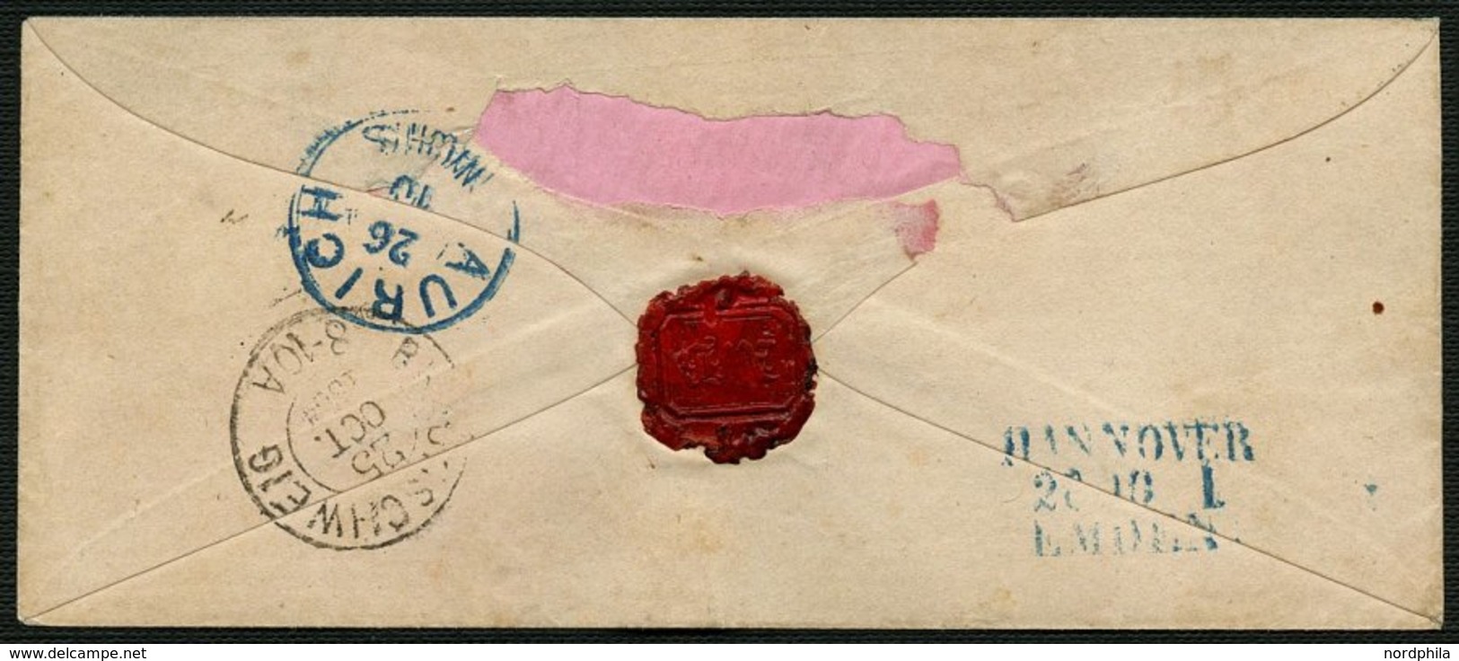 BRAUNSCHWEIG 12Aa BRIEF, 1864, 3 Sgr. Rosa Mit Nummernstempel 14 Auf Brief Von GANDERSHEIM Nach Aurich, Pracht - Brunswick