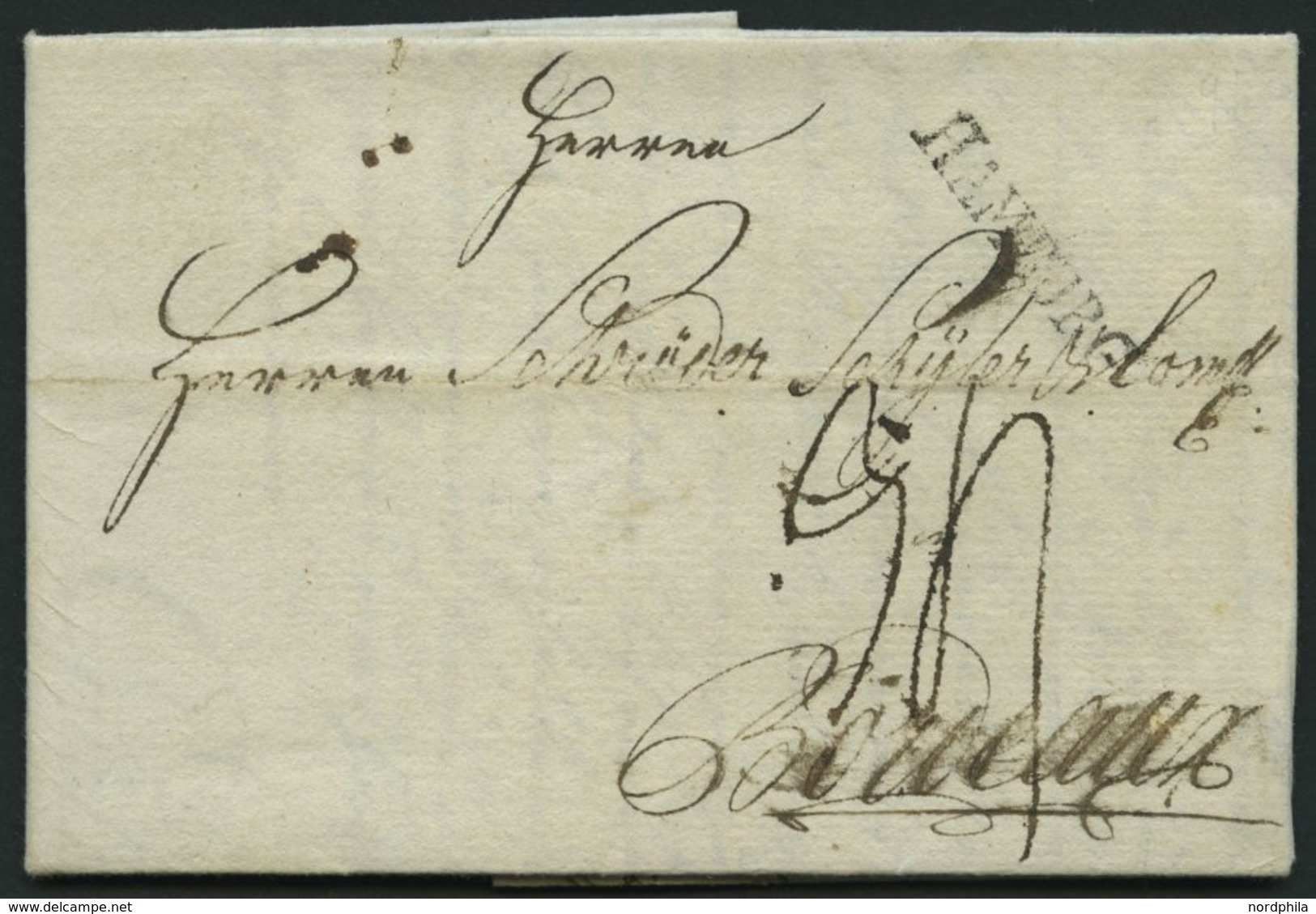 HAMBURG VORPHILA 1791, HAMBURG, L1 Auf Brief Nach Bordeaux, Feinst - Prephilately