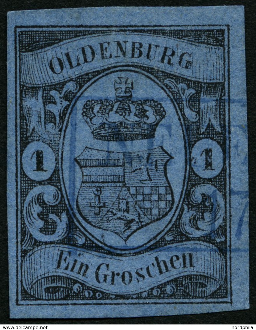 OLDENBURG 6a O, NEUE(NBURG), Blauer R2 Auf 1 Gr. Hellblau, Pracht - Oldenburg