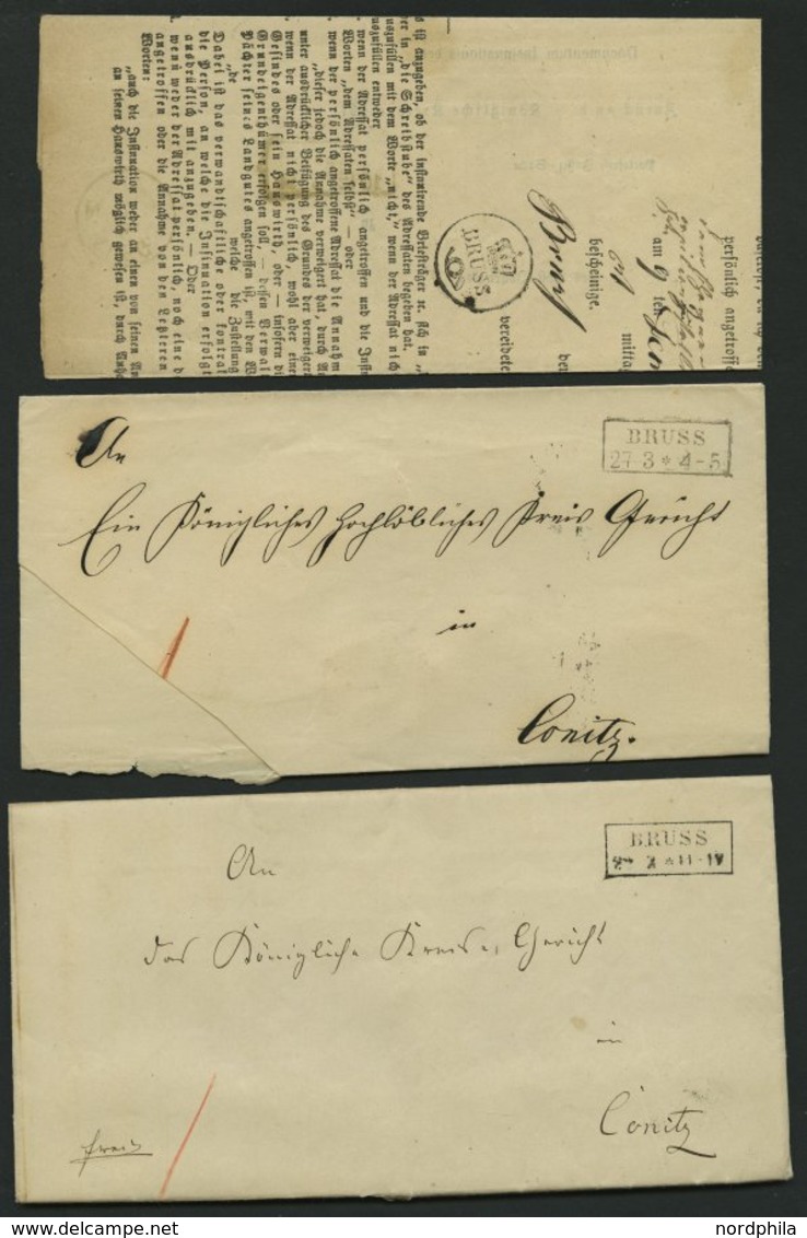 PREUSSEN BRUSS, 5 Belege Von 1864-73, Dabei Krone-Posthornstempel, Meist Pracht - Autres & Non Classés