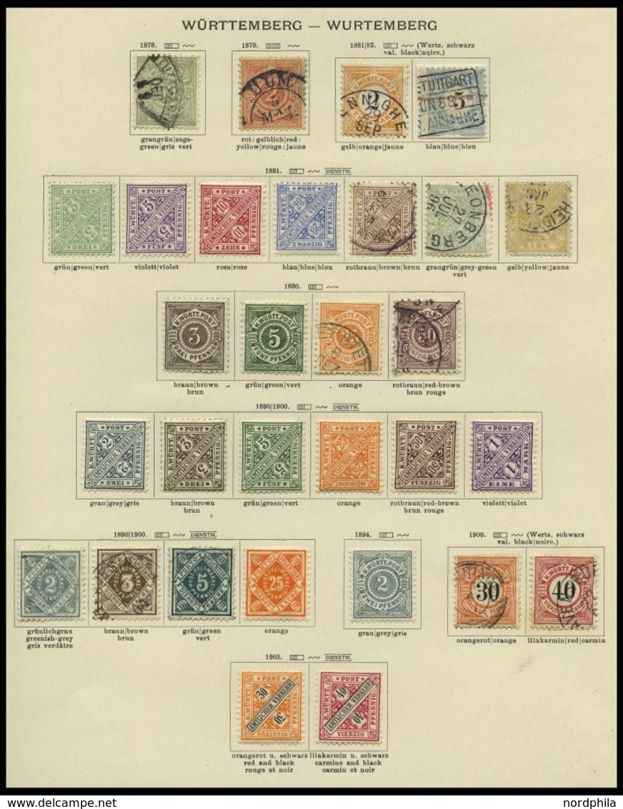 WÜRTTEMBERG O, *, Alter Sammlungsteil Württemberg Bis 1906 Mit Vielen Guten Werten, Erhaltung Etwas Unterschiedlich Mit  - Otros & Sin Clasificación