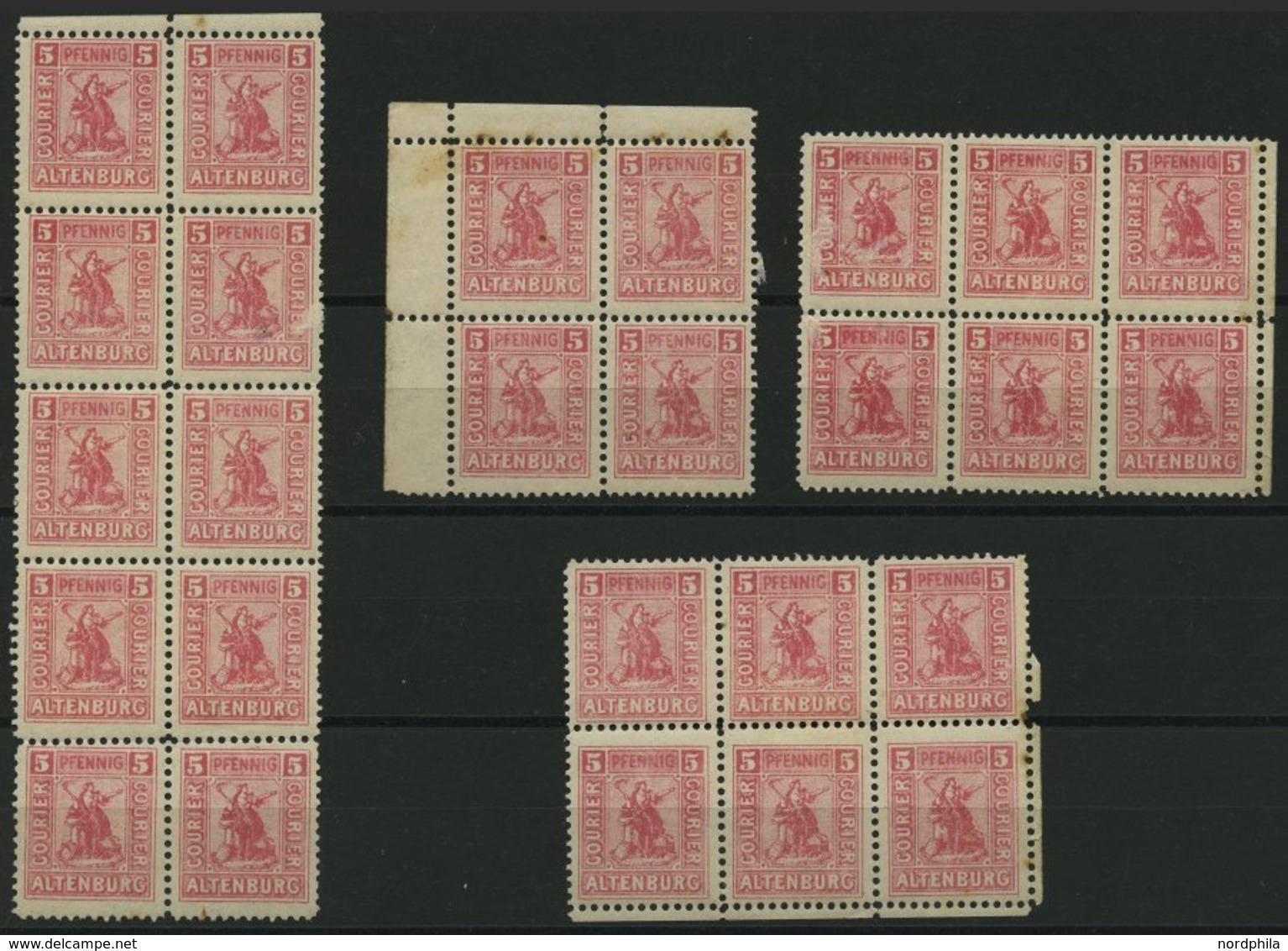 ALTENBURG 13 *, 1897, 5 Pf. Hellrot Frauengestalt, 26x (10er-, 6er- Und 4er Block) Feinst/Pracht - Postes Privées & Locales