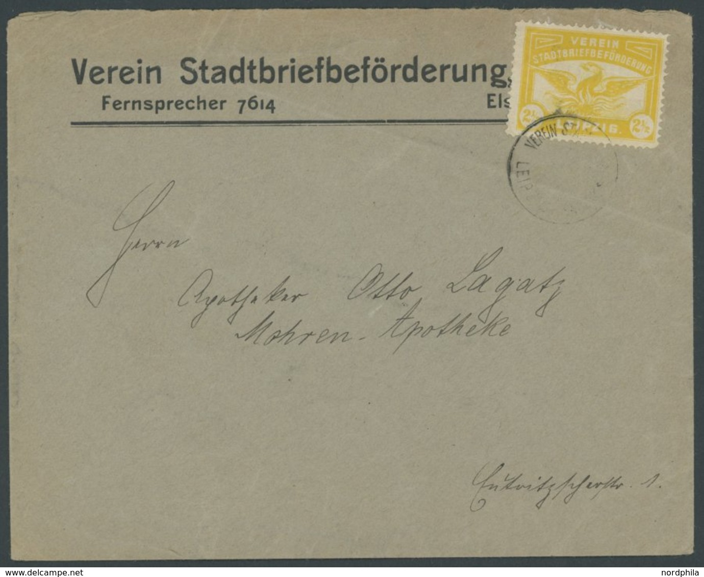 LEIPZIG 6 BRIEF, LEIPZIGER VERKEHRSANSTALT: 1909, 21/2 Pf. PHÖNIX Auf Geschäftsbrief, Feinst - Correos Privados & Locales