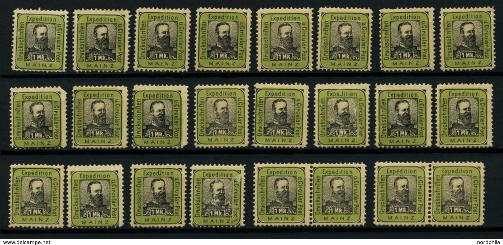 MAINZ *,(*),** , 1886-88, Partie Von 75 Werten, Mit B 2, C 1,8, D 2,4, Meist Pracht - Posta Privata & Locale