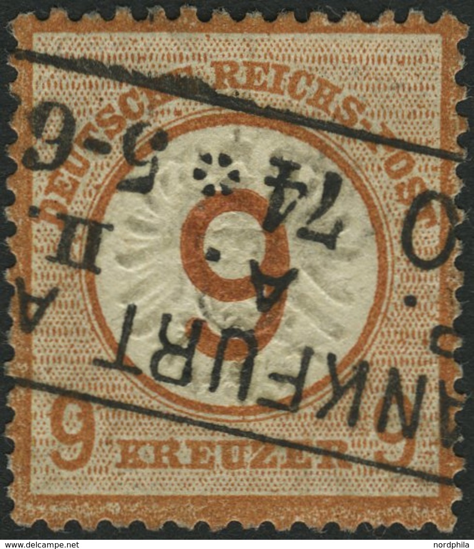 Dt. Reich 30 O, 1874, 9 Auf 9 Kr. Braunorange, R3 FRANKFURT A. M., Farbfrisch, Normale Zähnung, Pracht, Mi. 600.- - Oblitérés