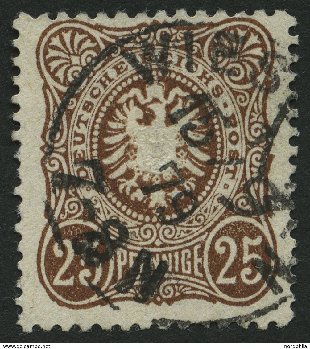 Dt. Reich 35c O, 1879, 25 Pfe. Dunkelbraun, Normale Zähnung, Pracht, Gepr. Zenker, Mi. 300.- - Used Stamps
