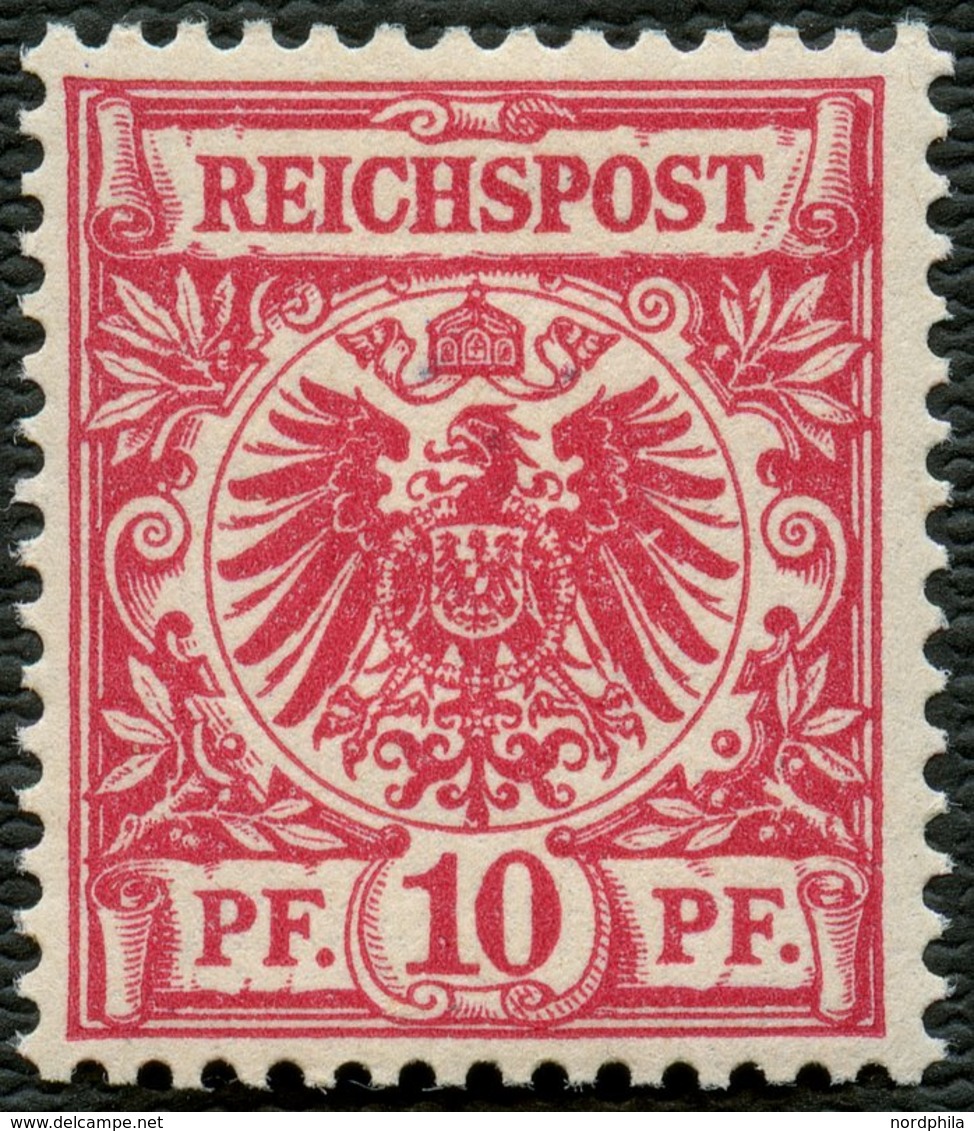 Dt. Reich 47da **, 1893, 10 Pf. Rotkarmin, Postfrisch, Pracht, Kurzbefund Jäschke-L., Mi. 150.- - Used Stamps