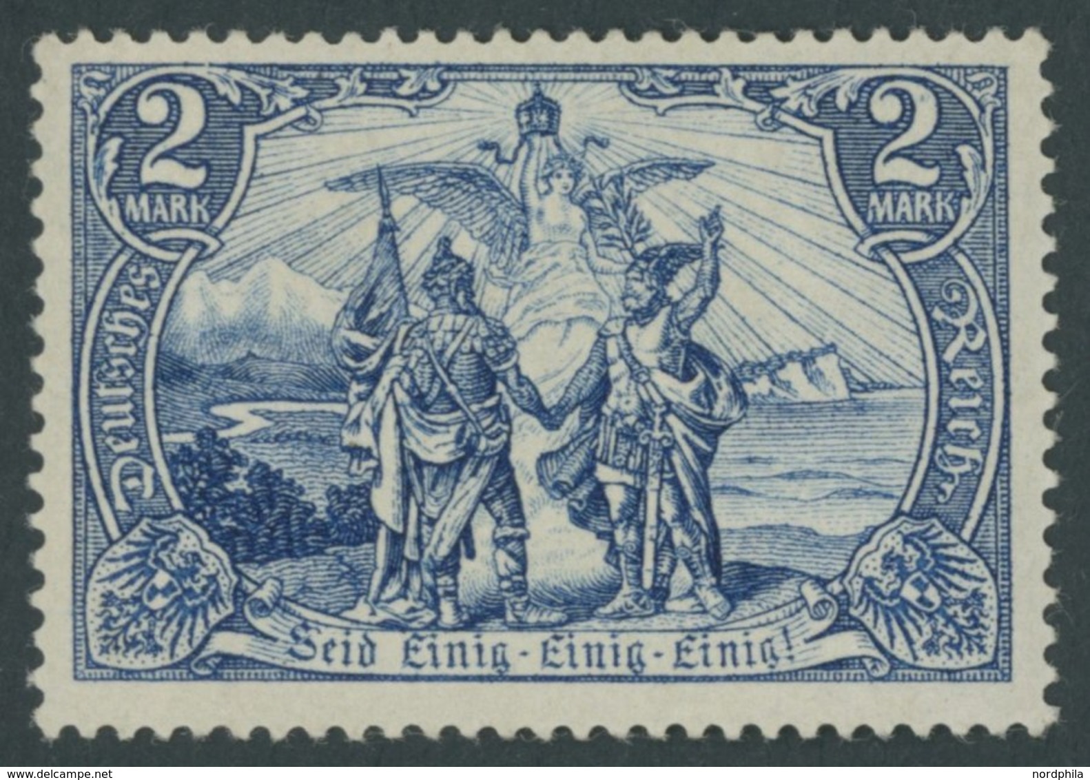 Dt. Reich 79 *, 1902, 2 M. Gotische Inschrift, Ohne Wz., Falzrest, Pracht, Mi. 130.- - Otros & Sin Clasificación