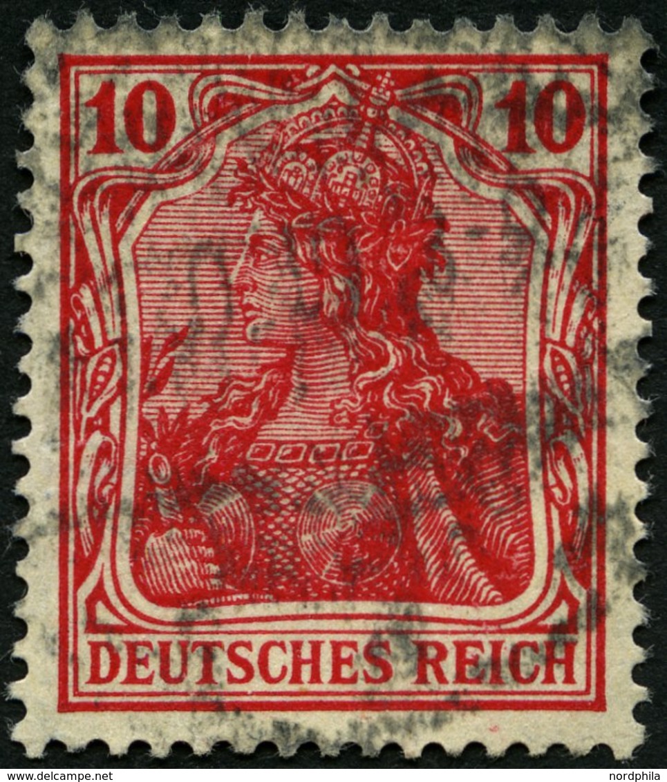 Dt. Reich 86IIf O, 1919, 10 Pf. Dunkelrosarot Kriegsdruck, Pracht, Gepr. Jäschke, Mi. 200.- - Andere & Zonder Classificatie