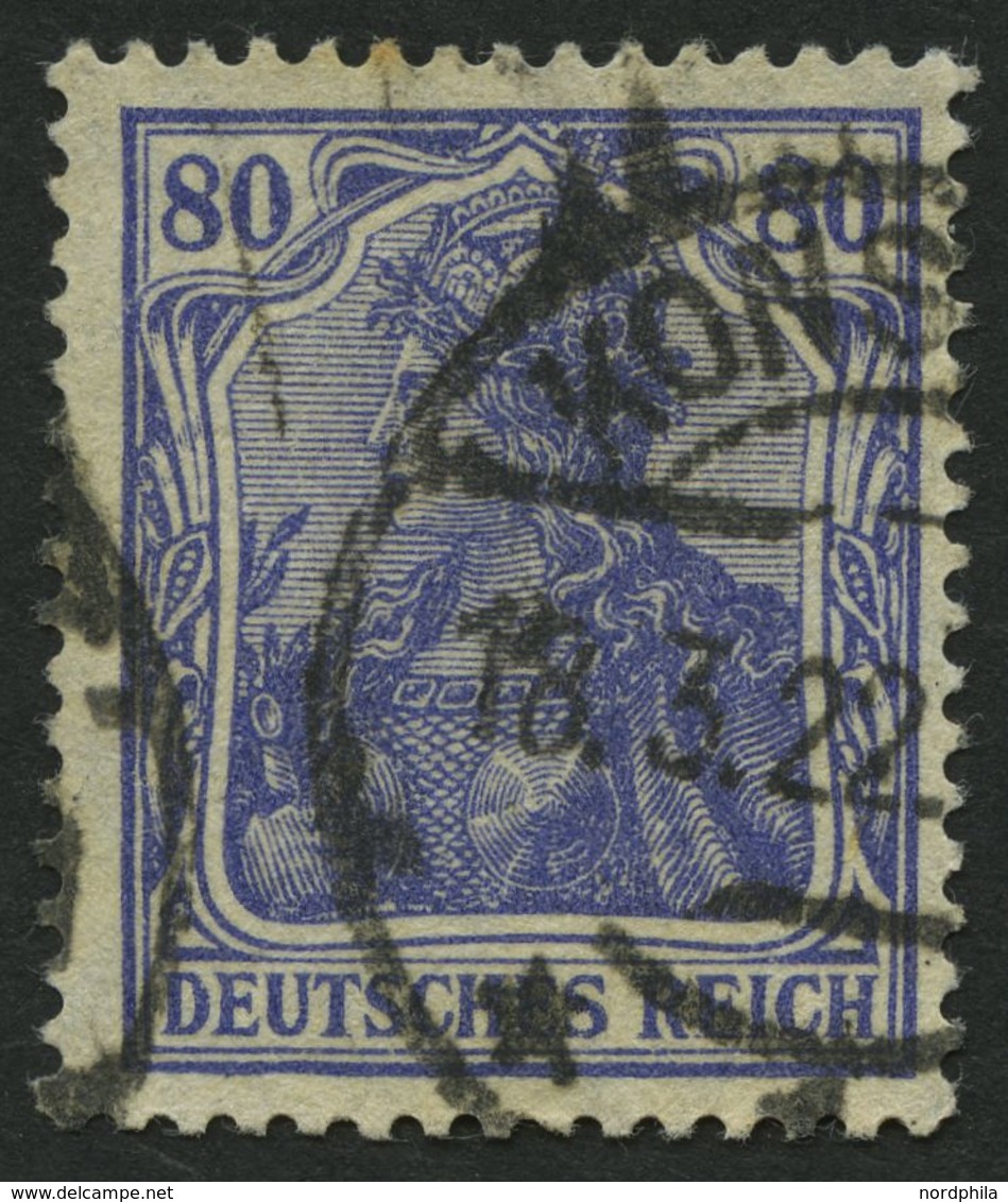 Dt. Reich 149b O, 1921, 80 Pf. Grauultramarin, Pracht, Gepr. Infla, Mi. 100.- - Usados