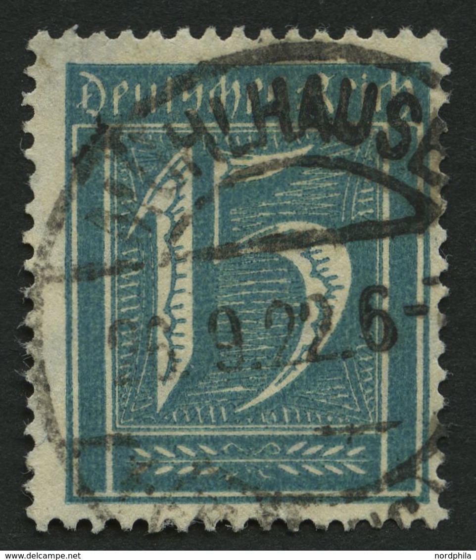 Dt. Reich 179 O, 1933, 15 Pf. Grünblau, Wz. 2, Pracht, Gepr. Peschl, Mi. 280.- - Used Stamps