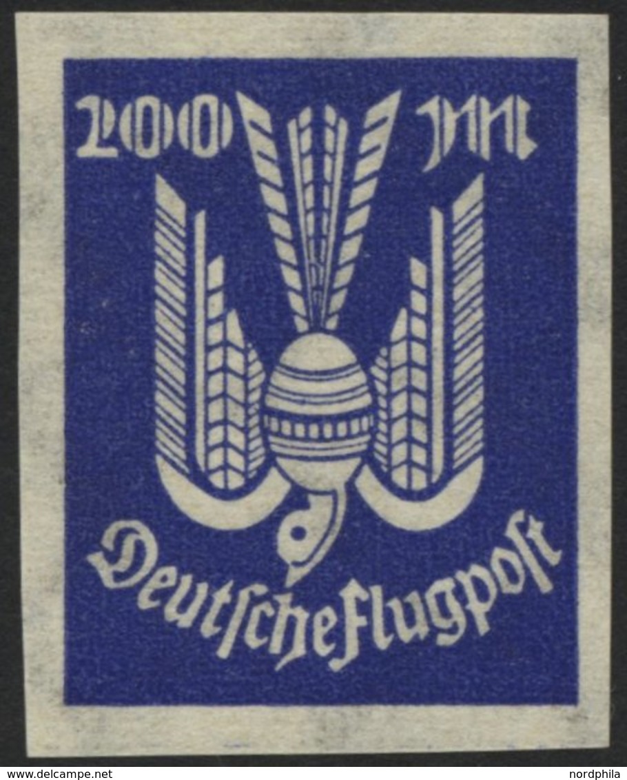 Dt. Reich 267U **, 1923, 200 M. Holztaube, Ungezähnt, Pracht, Mi. 200.- - Usados
