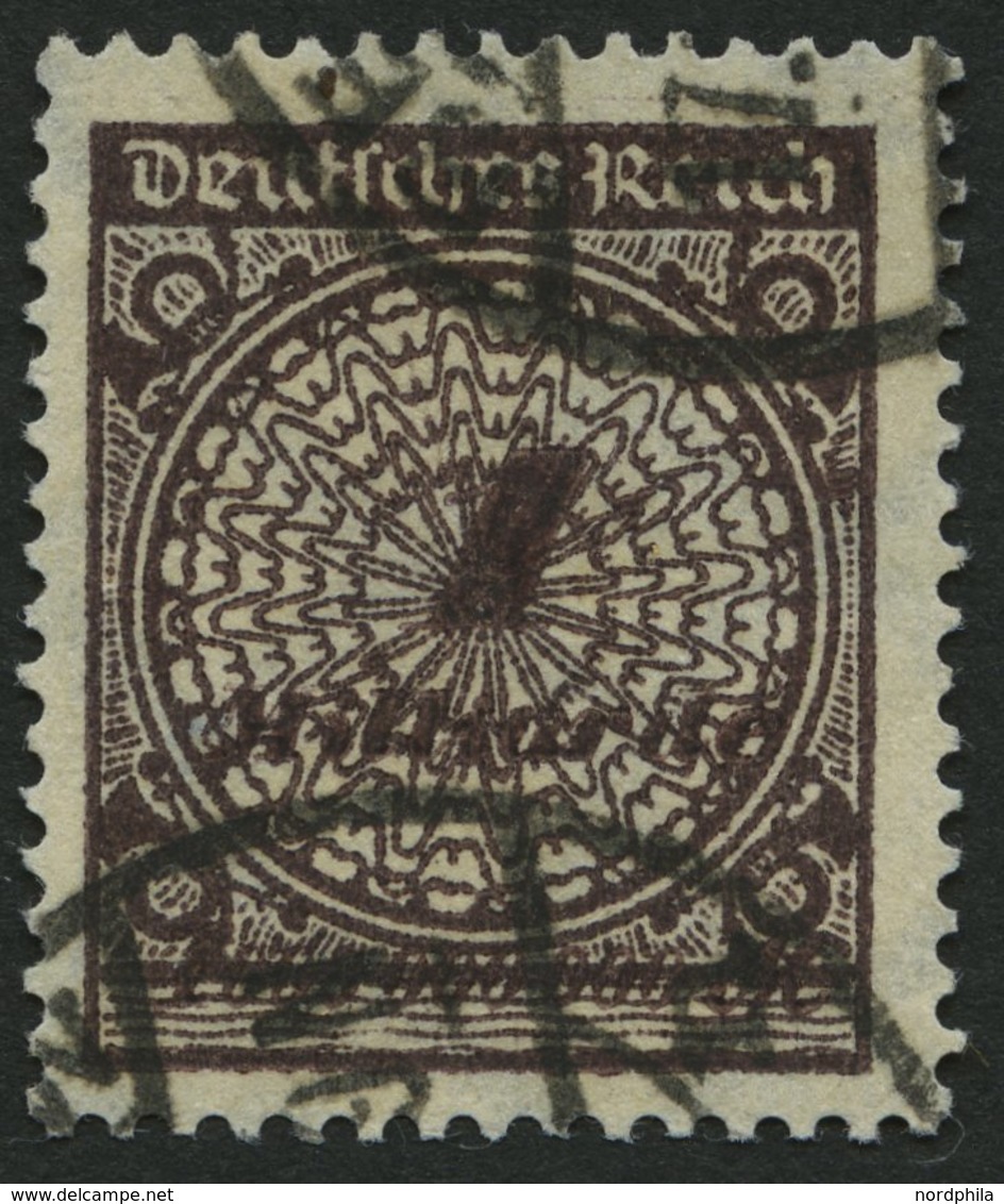 Dt. Reich 325AWb O, 1923, 1 Mrd. M. Schwärzlichbraun, Walzendruck, Pracht, Gepr. Infla, Mi. 120.- - Oblitérés