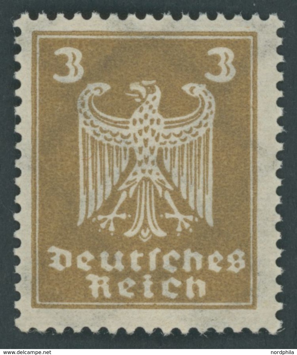 Dt. Reich 355Y **, 1924, 3 Pf. Reichsadler, Wz. Liegend, Pracht, Mi. 400.- - Oblitérés
