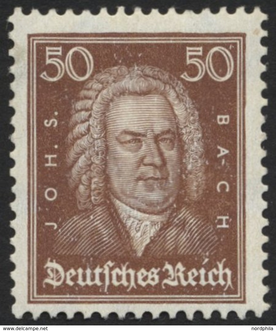 Dt. Reich 396 **, 1926, 50 Pf. Bach, Normale Zähnung, Pracht, Mi. 160.- - Usati