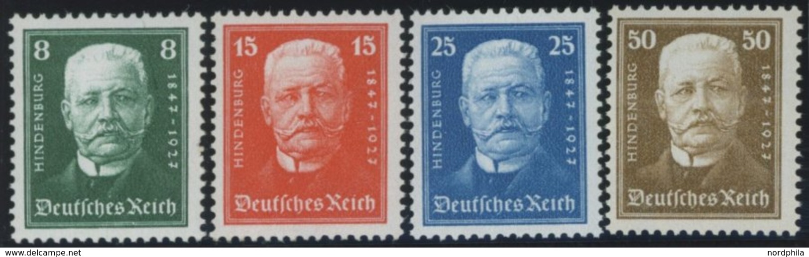 Dt. Reich 403-06 **, 1927, 80. Geburtstag, Postfrischer Prachtsatz, Mi. 120.- - Used Stamps