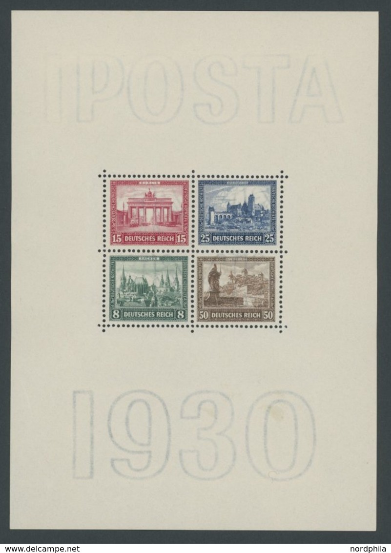 Dt. Reich Bl. 1 **, 1930, Block IPOSTA, Postfrisch, Pracht, Unsigniert, Fotoattest H.D. Schlegel: Die Qualität Ist Einwa - Gebruikt