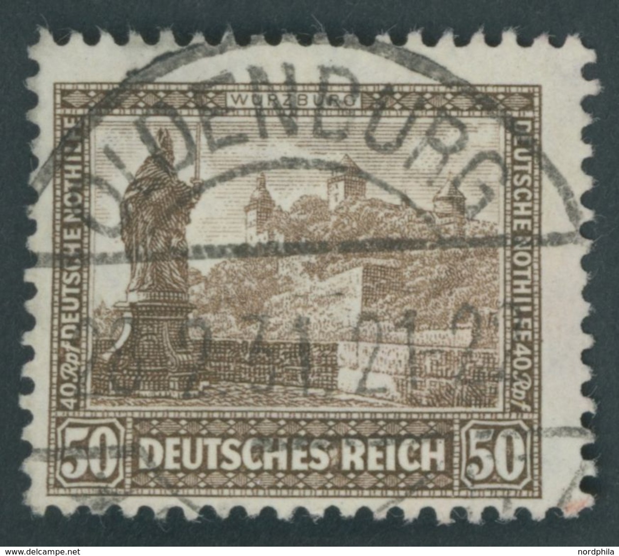 Dt. Reich 453 O, 1930, 50 Pf. Feste Marienberg, Pracht, Mi. 110.- - Used Stamps