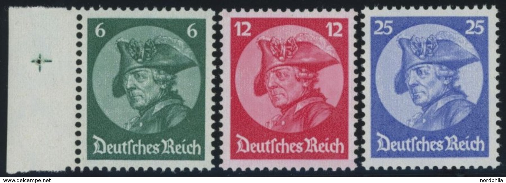 Dt. Reich 479-81 **, 1933, Friedrich Der Große, Postfrischer Prachtsatz, Mi. 320.- - Autres & Non Classés