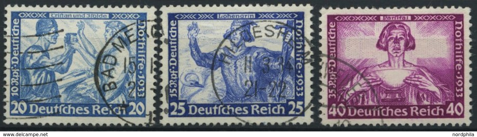 Dt. Reich 505B,506/7A O, 1933, 20, 25 Und 40 Pf. Wagner, 3 Werte üblich Gezähnt, Pracht, Mi. 350.- - Andere & Zonder Classificatie
