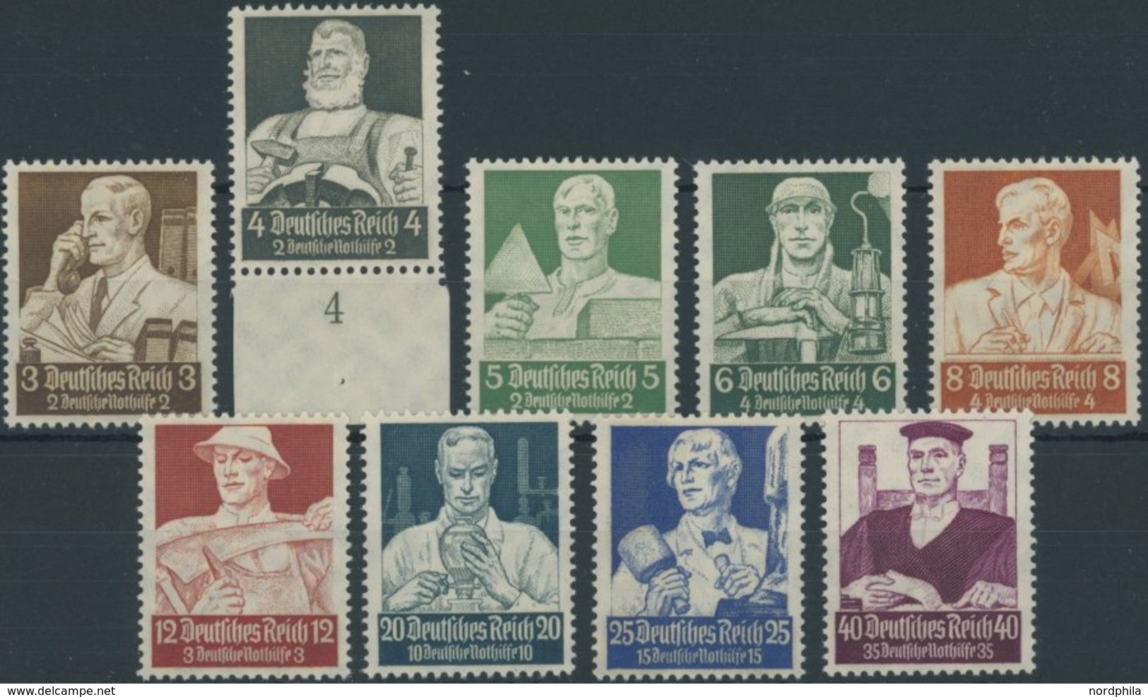 Dt. Reich 556-64 **, 1934, Stände, Prachtsatz, Mi. 600.- - Autres & Non Classés