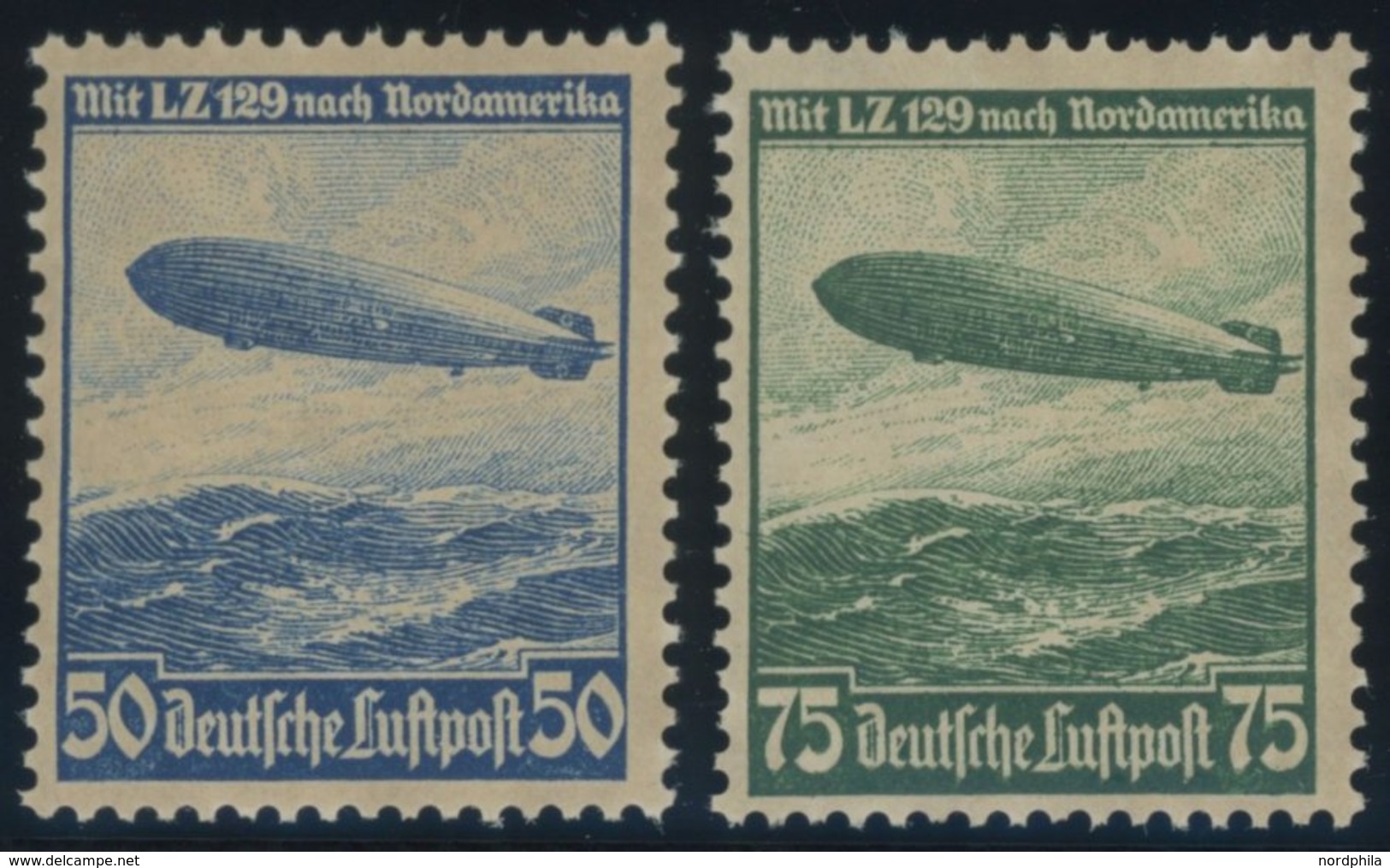 Dt. Reich 606/7X **, 1936, Luftschiff Hindenburg, Postfrisch, Pracht - Otros & Sin Clasificación