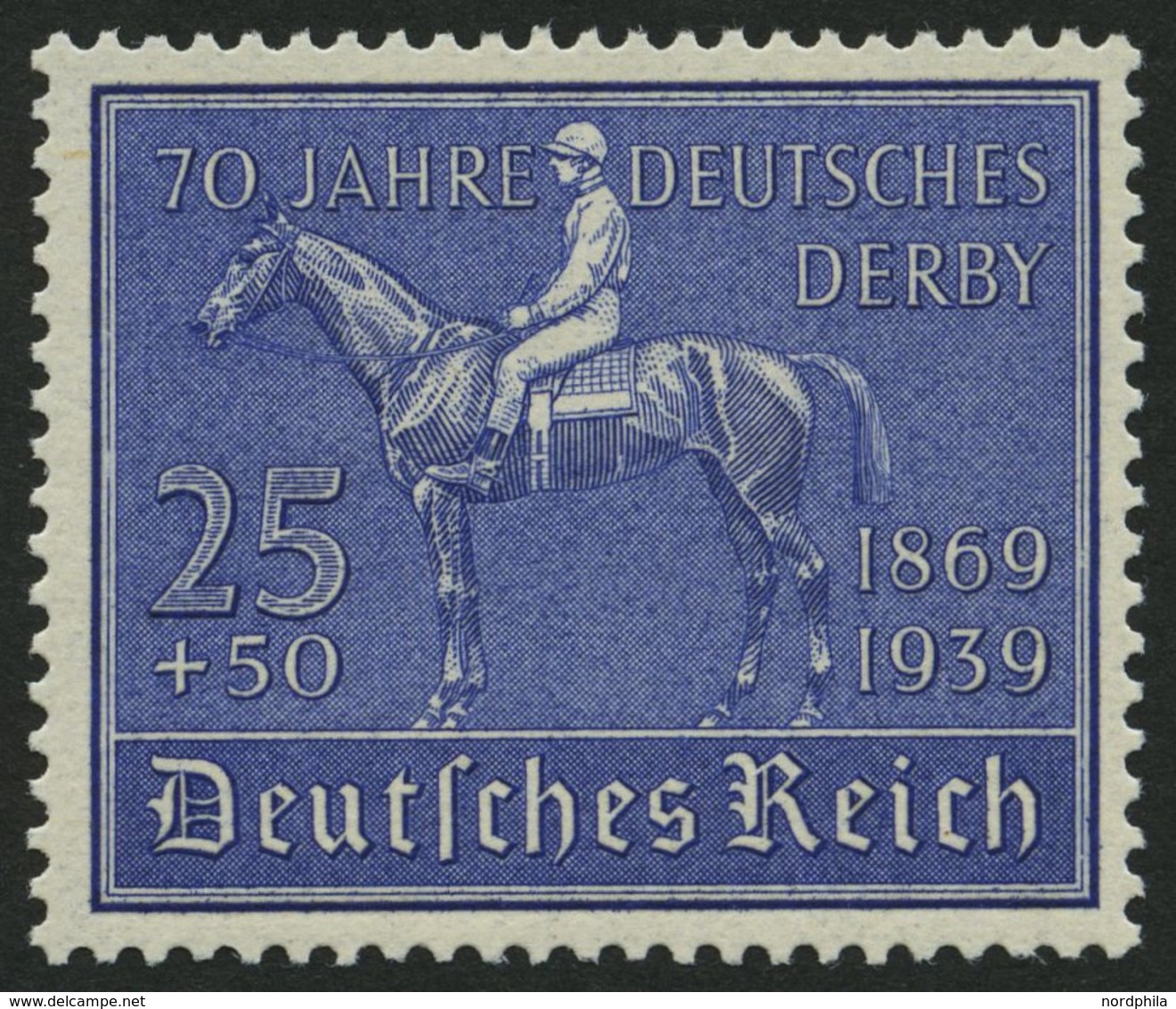 Dt. Reich 698 **, 1939, 25 Pf. Deutsches Derby, Pracht, Mi. 80.- - Andere & Zonder Classificatie